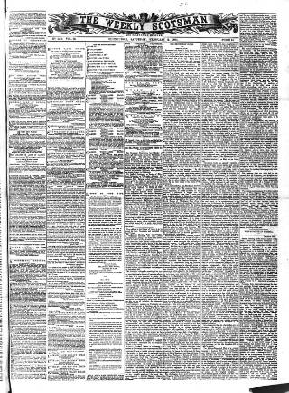 cover page of Weekly Scotsman published on February 2, 1884