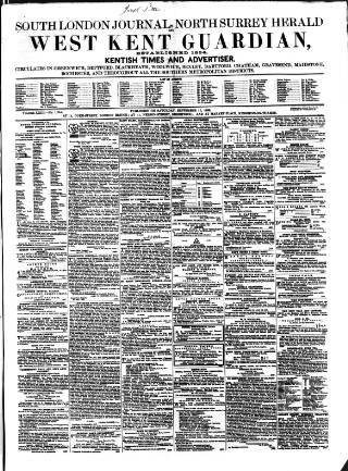 cover page of South London Journal published on September 17, 1859