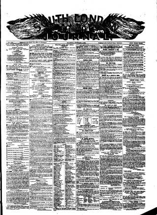 cover page of South London Journal published on February 2, 1889