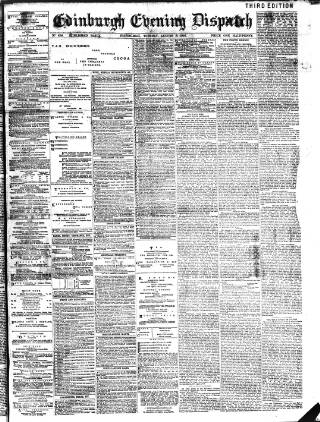cover page of Edinburgh Evening Dispatch published on August 2, 1887