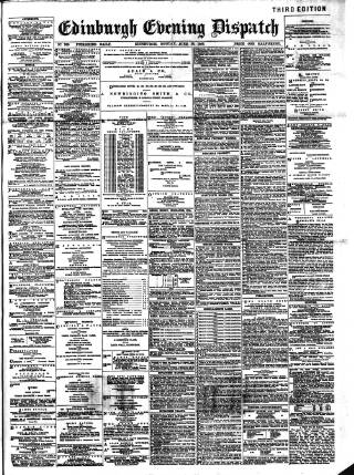 cover page of Edinburgh Evening Dispatch published on June 18, 1888