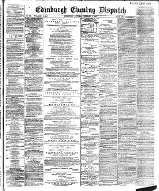 cover page of Edinburgh Evening Dispatch published on February 2, 1889