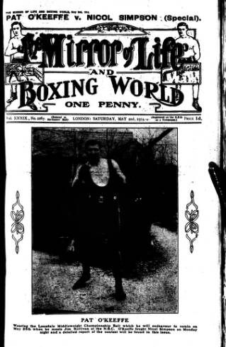cover page of Boxing World and Mirror of Life published on May 2, 1914