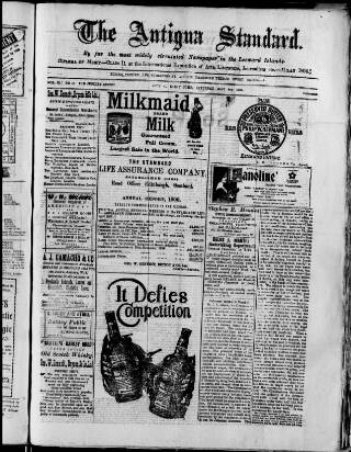 cover page of Antigua Standard published on May 4, 1901