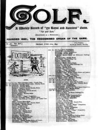 cover page of Golf published on June 18, 1897