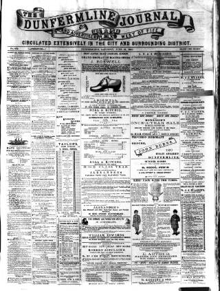 cover page of Dunfermline Journal published on June 18, 1881