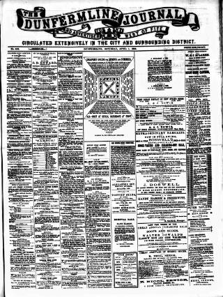 cover page of Dunfermline Journal published on April 1, 1882