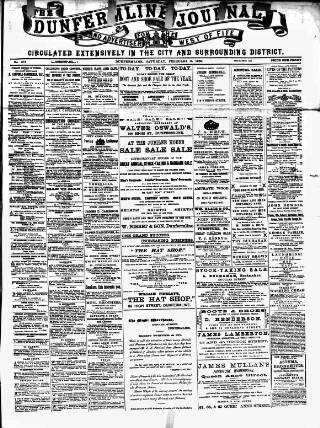 cover page of Dunfermline Journal published on February 2, 1889