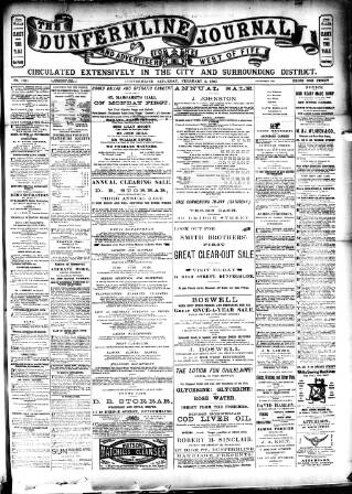 cover page of Dunfermline Journal published on February 2, 1895