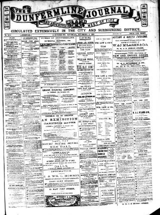 cover page of Dunfermline Journal published on November 2, 1895