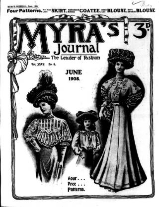 cover page of Myra's Journal of Dress and Fashion published on June 1, 1908