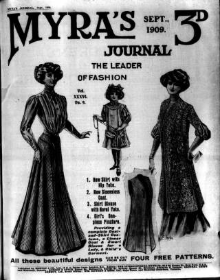 cover page of Myra's Journal of Dress and Fashion published on September 1, 1909