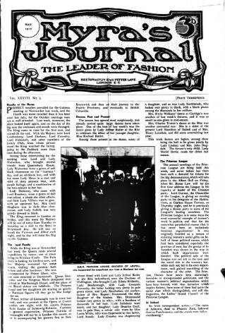 cover page of Myra's Journal of Dress and Fashion published on May 1, 1912
