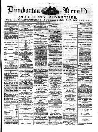 cover page of Dumbarton Herald and County Advertiser published on May 2, 1888