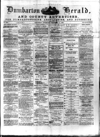cover page of Dumbarton Herald and County Advertiser published on September 17, 1890