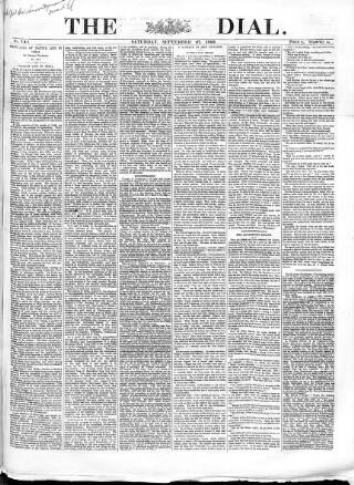 cover page of Dial published on September 27, 1862