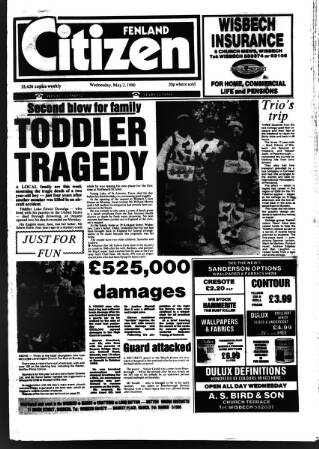 cover page of Fenland Citizen published on May 2, 1990