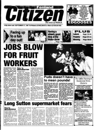 cover page of Fenland Citizen published on September 17, 1997