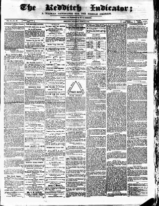 cover page of Redditch Indicator published on June 18, 1870