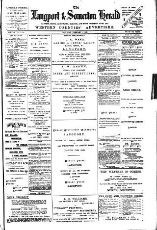 cover page of Langport & Somerton Herald published on February 2, 1907