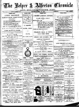 cover page of Belper & Alfreton Chronicle published on June 18, 1887