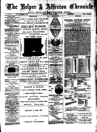 cover page of Belper & Alfreton Chronicle published on May 4, 1894