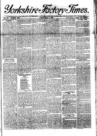 cover page of Yorkshire Factory Times published on May 2, 1902