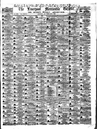 cover page of Liverpool Mercantile Gazette and Myers's Weekly Advertiser published on February 2, 1852