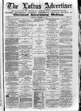 cover page of Loftus Advertiser published on September 17, 1887