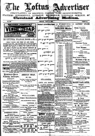 cover page of Loftus Advertiser published on May 4, 1894