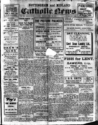 cover page of Nottingham and Midland Catholic News published on April 4, 1914