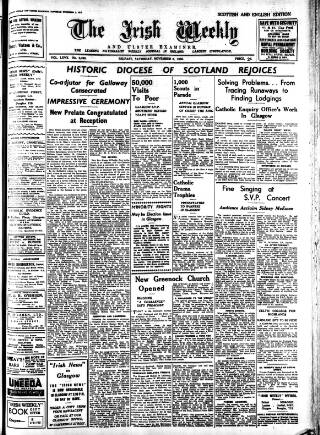 cover page of Irish Weekly and Ulster Examiner published on November 2, 1935