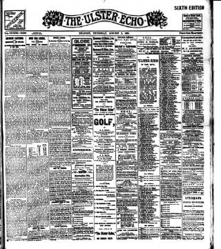 cover page of Ulster Echo published on August 2, 1906