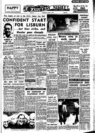 cover page of Ireland's Saturday Night published on August 2, 1958