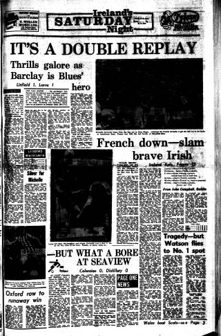 cover page of Ireland's Saturday Night published on March 19, 1977