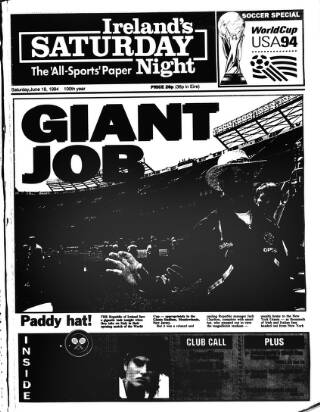 cover page of Ireland's Saturday Night published on June 18, 1994