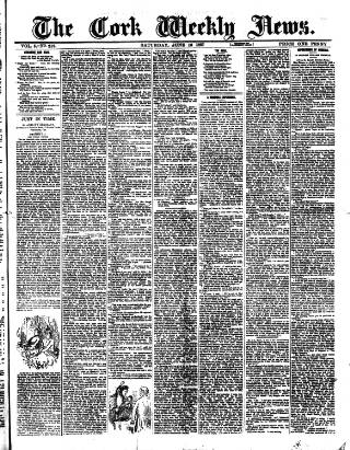 cover page of Cork Weekly News published on June 18, 1887