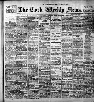 cover page of Cork Weekly News published on November 2, 1895