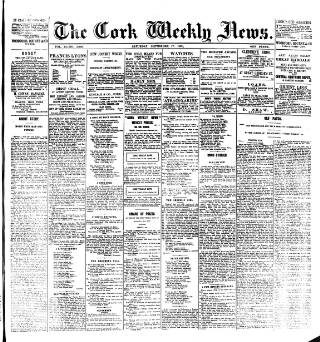 cover page of Cork Weekly News published on September 17, 1898