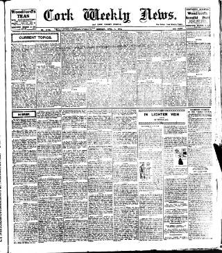 cover page of Cork Weekly News published on April 1, 1916