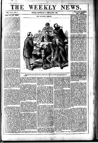 cover page of Dublin Weekly News published on February 2, 1884