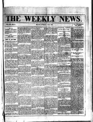 cover page of Dublin Weekly News published on May 2, 1885