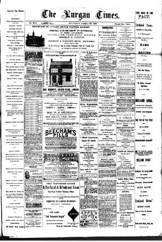 cover page of Lurgan Times published on March 19, 1892