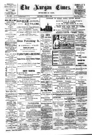 cover page of Lurgan Times published on June 18, 1904