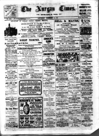 cover page of Lurgan Times published on February 2, 1907