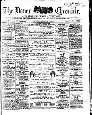 cover page of Dover Chronicle published on December 14, 1867