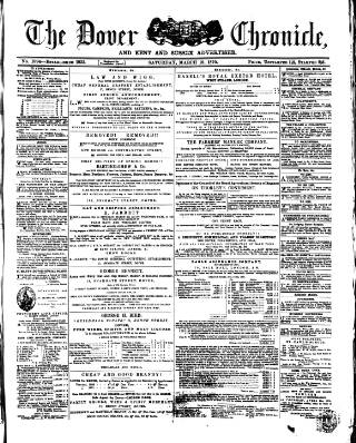 cover page of Dover Chronicle published on March 19, 1870