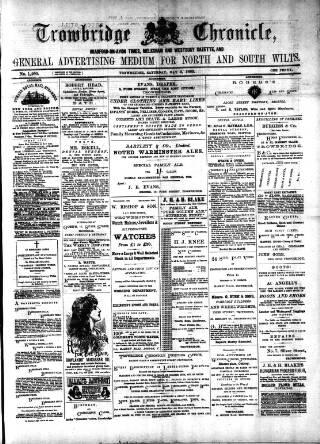 cover page of Trowbridge Chronicle published on May 4, 1889