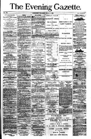 cover page of Evening Gazette (Aberdeen) published on August 2, 1882