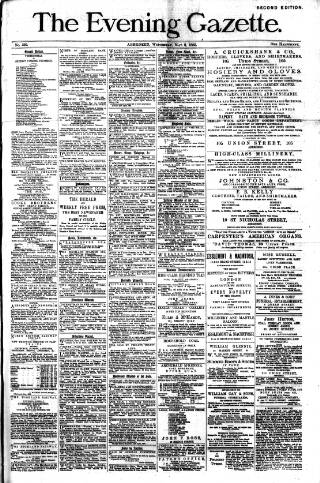 cover page of Evening Gazette (Aberdeen) published on May 2, 1883